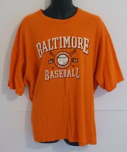 T-shirt Baltimore Baseball MLB History of Excellence orange Gildan taille 3XL 