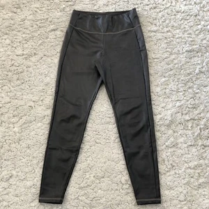 Leggings Athleta de imitación de cuero para mujer pequeños negros grises - Imagen 1 de 10