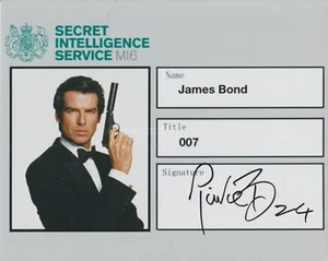 Pierce Brosnan HAND SIGNED 8x10 Photo Autograph, James Bond 007 Goldeneye TND - Picture 1 of 2