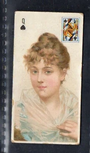 Tarjetas de cigarrillo 1897 valor de catálogo £24.oo Wills Beauty tarjeta de juego #599 - Imagen 1 de 2