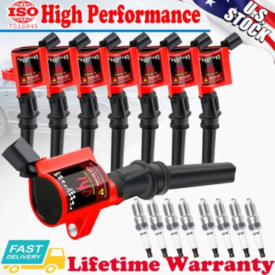 Paquete de 8 bobinas de encendido y bujías para Ford F150 2000 2001 2002-2004 4,6 L 5,4 L Foto 1 de 4