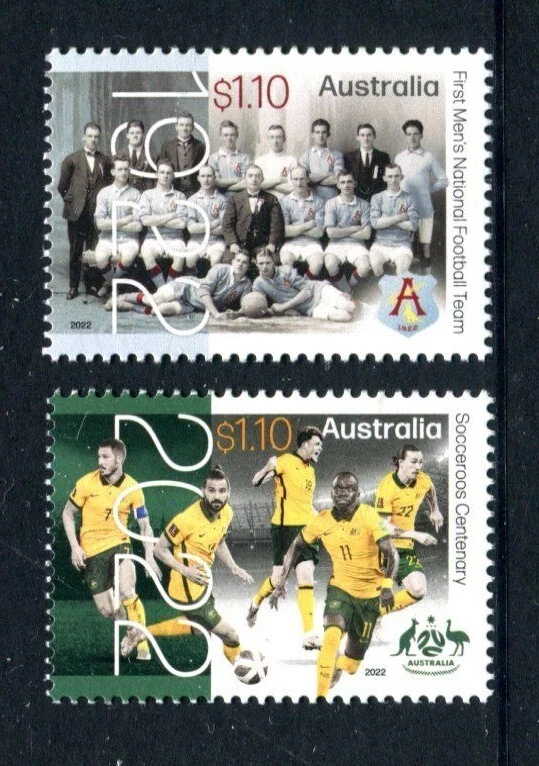 2022 Centenary of the Men's National Football Team - MUH Set of 2 Stamps - image 1 of 1