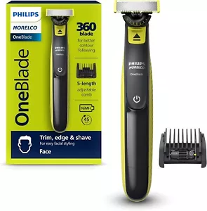 Philips Norelco OneBlade 360 Hybrid Face Trimmer & Shaver, Fast Charge QP2724/90 - Picture 1 of 8