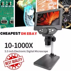 1000X HD LCD Digital Mikroskop 5,5Zoll FHD 1080P USB Mikroskop mit 8 LED Licht - Bild 1 von 10