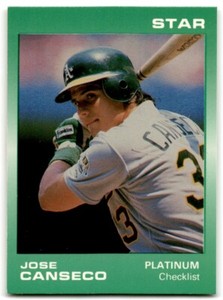 1988 Star Jose Canseco A Baseball Cards #1