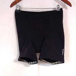 Shebeest Black High Rise Padded Bicycle Shorts Size Large - Picture 1 of 6