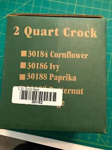 NEW Longaberger 30192 2 Quart Crock - Sage Color - Picture 1 of 3