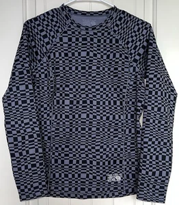 Mountain Hardwear Women's Stretch Base Layer Crew Neck Shirt Small Black Gray - Picture 1 of 14