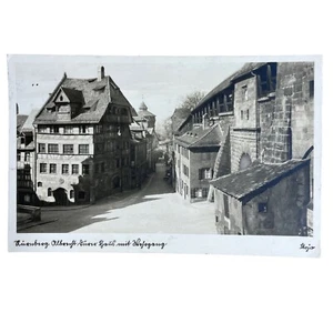 Postkarte Nürnberg Albert Dürrer Haus mit Wehrgang Echtfoto Gelaufen 1936 - Bild 1 von 3