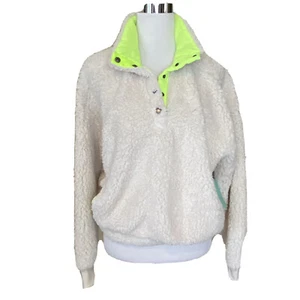 Pullover Abound Top Mujer Mediano Imitación Piel de Oveja Marfil Paloma Cuarto de Presión - Imagen 1 de 10