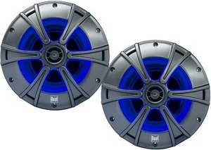 Dual Electronics DMS8027 8" 2-Wege Marine Lautsprecher mit blauer LED-Beleuchtung - Neu - Bild 1 von 1