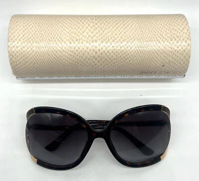 Gafas de sol Jimmy Choo Beatrix/S 9JEHA marrón tortuga y dorado marco de gran tamaño Foto 1 de 4