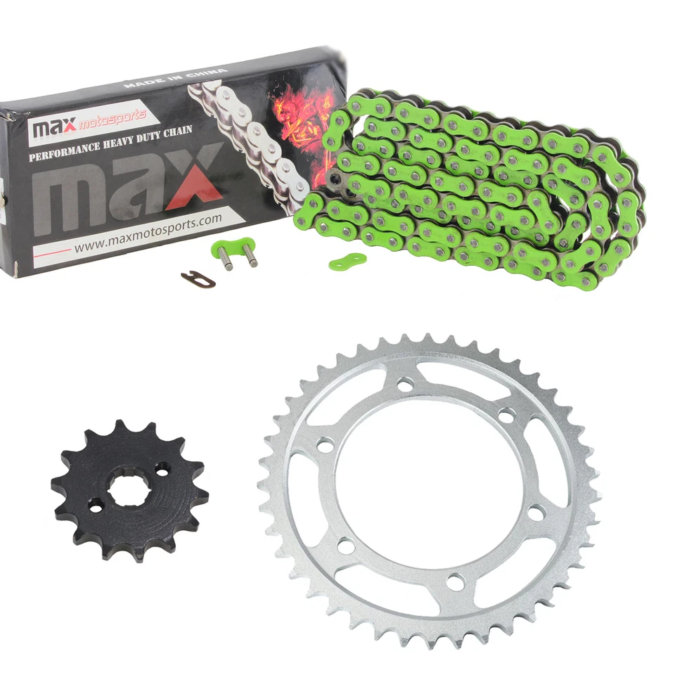 Kit de cadena de transmisión y piñón verde para Honda CRF150F 2006-2017 2007 2008 2009 2010 Foto 1 de 1