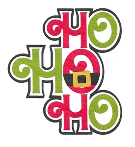 VORGEFERTIGTES SCRAPBOOK PAPIER PIECING-FÜR LAYOUT-VERTIKAL-TITEL-WEIHNACHTEN-HO HO - Bild 1 von 1