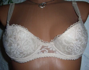 VINTAGE wundervoller Spitzen Bügel BH Escora Ric Gr. 70 haut/beige NEU (e84) - Bild 1 von 7