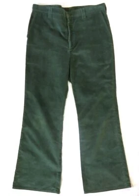 Pantalones Lee Vintage Años 70 Terciopelo Bellbottom Slack Hippy Bohemio Verde  Foto 1 de 4