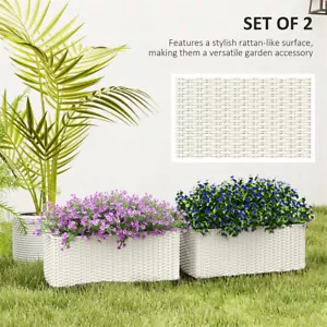 Stylish Rattan Plant Stand for Home or Garden Indoor Outdoor Planter Holder - Picture 1 of 8