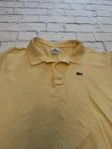 Polo Lacoste taglia 9 gialla cotone manica corta logo coccodrillo vestibilità regolare - Foto 1 di 8