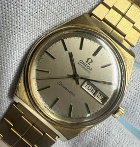 Omega día fecha cal 1022 chapado en oro funcionando 35 mm 1660210 - Imagen 1 de 13