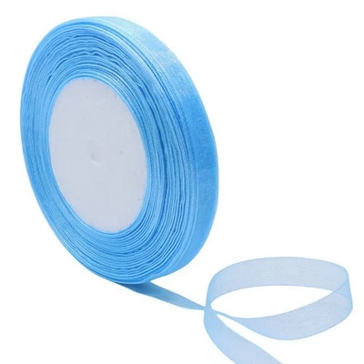 100 yardas 3/8" (10 mm) organza transparente brillante gasa tul cintas lazos boda Foto 1 de 4