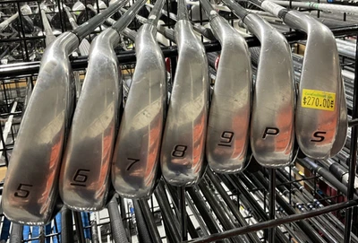 Cobra MAX 5-P+S Irons Set 38" WHITE TIE X4 Regular Flex Graphite Shaft RH USED - Image 1 of 4