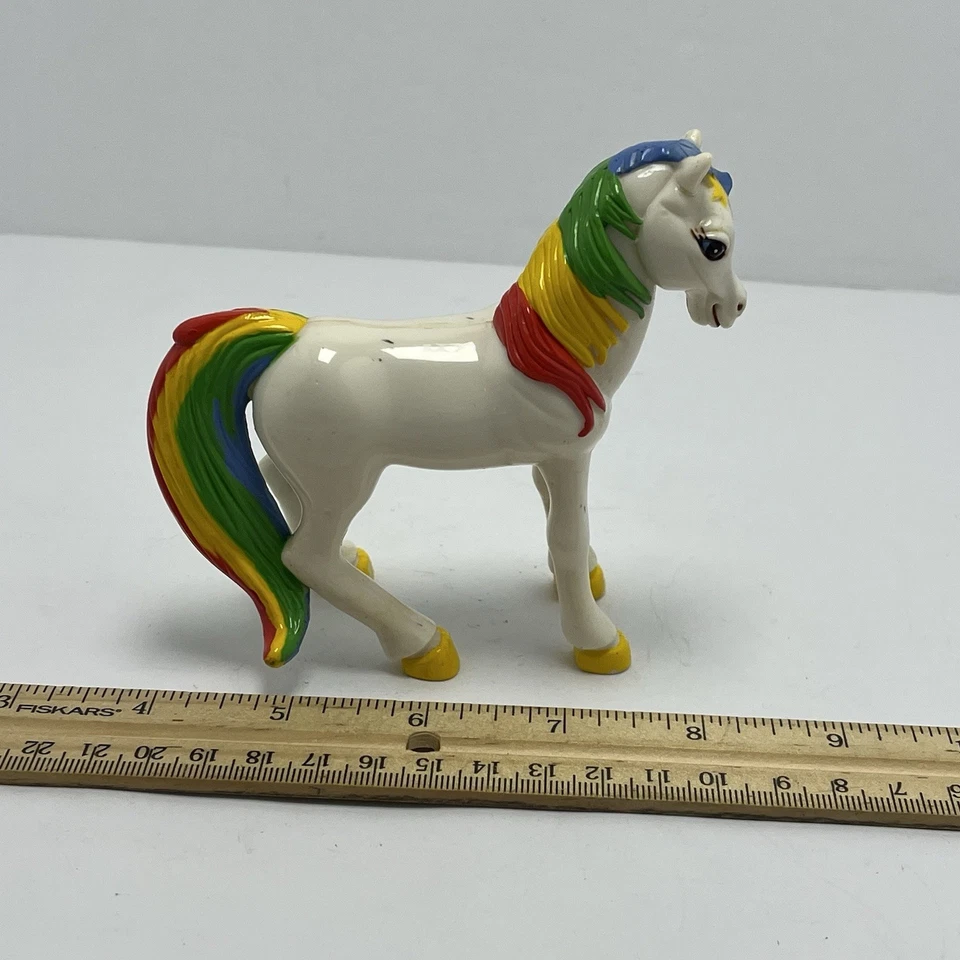 Vintage 1983 Hallmark Rainbow Brite 4" caballo plástico Starlite Foto 1 de 4