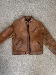 A.P.C. Brown Leather Jacket, Men's Size M, From Japan Popular Auth - Picture 1 of 6