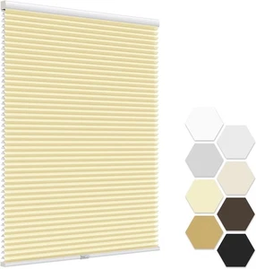 LazBlinds Sin Herramientas Sin Taladro Inalámbrico Celular Tonos 36" W x 72" H Crema - Imagen 1 de 4