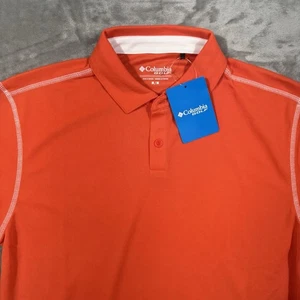 Neu mit Etikett Columbia Golf orangefarbenes kurzärmliges Omni-Wick Drive Poloshirt für Herren M - Bild 1 von 9