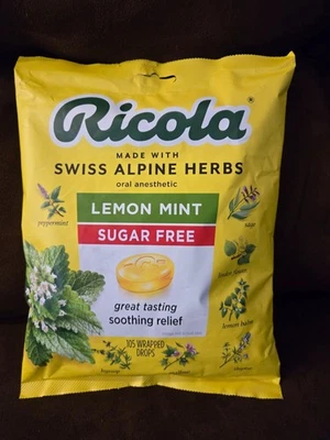 Ricola Limón Menta Sin Azúcar - 105 Unidades Nuevo Foto 1 de 3