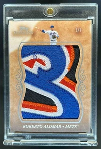 2008 Topps Sterling Roberto Alomar Super Jumbo Patch #1/1 Mets - Picture 1 of 2