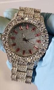Orologio uomo Techno Pave al quarzo ghiacciato - modello n. 8719E - Acciaio inossidabile - Foto 1 di 5