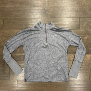 Nike Damen Dri-Fit Element Half-Zip Lauftop, grau - Bild 1 von 5