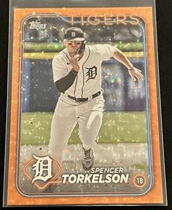 2024 Topps Series 1 Spencer Torkelson #185 Orange Foil /299 Detroit Tigers - Picture 1 of 4