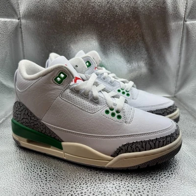 Zapatos Atléticos Talla 6.5W/G5Y Air Jordan 3 Retro Blanco Rojo Verde Suerte CK9246-136 Foto 1 de 4