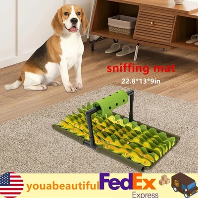 Snuffle Mat Pet Snuffle Mat for Dogs Dog Feeding Mat Green 58*33*23cm - Image 1 of 4