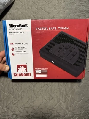 Estuche de bloqueo electrónico portátil MicroVault edición bandera de EE. UU. MV500F NUEVO EN CAJA Foto 1 de 3