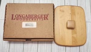 Longaberger Woodcrafts Father’s Day Wood Lid With Knob/Handle #52604 With Box - Picture 1 of 17