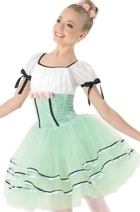 Disfraz de Baile Ballet Weissman 9037 Niña Talla CL Niño Grande Como Nuevo Verde Tul - Imagen 1 de 7
