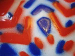 Vintage Metall & Emaille Teller Teller Antik Art Deco n Handarbeit Teller 6 Zoll 30er Jahre - Bild 1 von 22