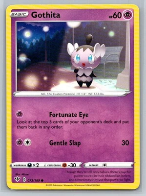 Gothita #073/189 SWSH03: Darkness Ablaze Common - Pokemon Cards E9 - Image 1 of 2