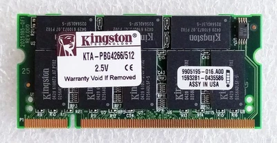 Kingston 512MB DDR SODIMM Memory RAM, 266MHz, PC2100S - Image 1 of 2
