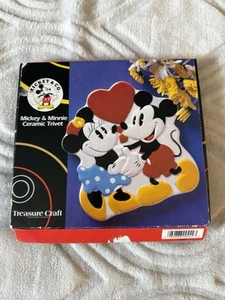 Porta pentole cucina sottopiumino ceramica Topolino e Minnie artigianato tesoro Disney vintage - Foto 1 di 4