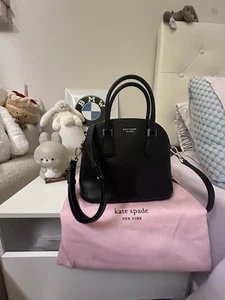 Kate Spade New York Black Leather Handbag with Top Handle - Picture 1 of 4