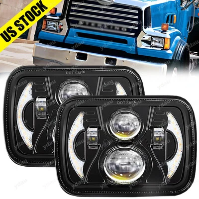 2 PIEZAS Se adapta a faros LED Sterling Truck LT9500 7x6" 5X7" con señales de giro DRL Foto 1 de 4