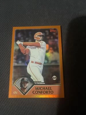 2023 TOPPS ARCHIVES #220 MICHAEL CONFORTO GIANTS /15 ORANGE HOT - Image 1 of 2