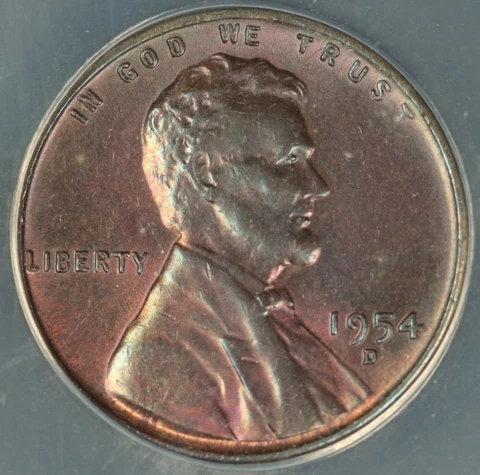 1954-D Lincoln Cent MS64 ANACS Cover