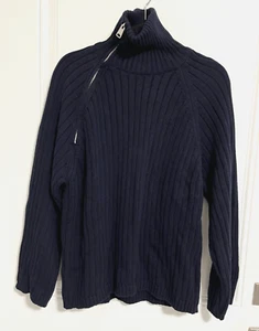 Zara Women’s Zip Collar Ribbed Knit Sweater - Size M - MRSP$90 - Bild 1 von 9