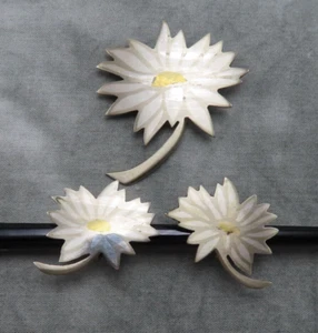 Conjunto de pendientes broche vintage de plata de ley girasol Taxco Metal Casados 217f - Imagen 1 de 11