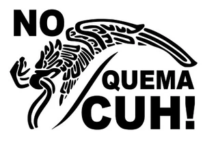 NO QUEMA Decal sticker Calcomania Blanca Mexico Flag 12'' wide x 7.5'' height - Picture 1 of 2